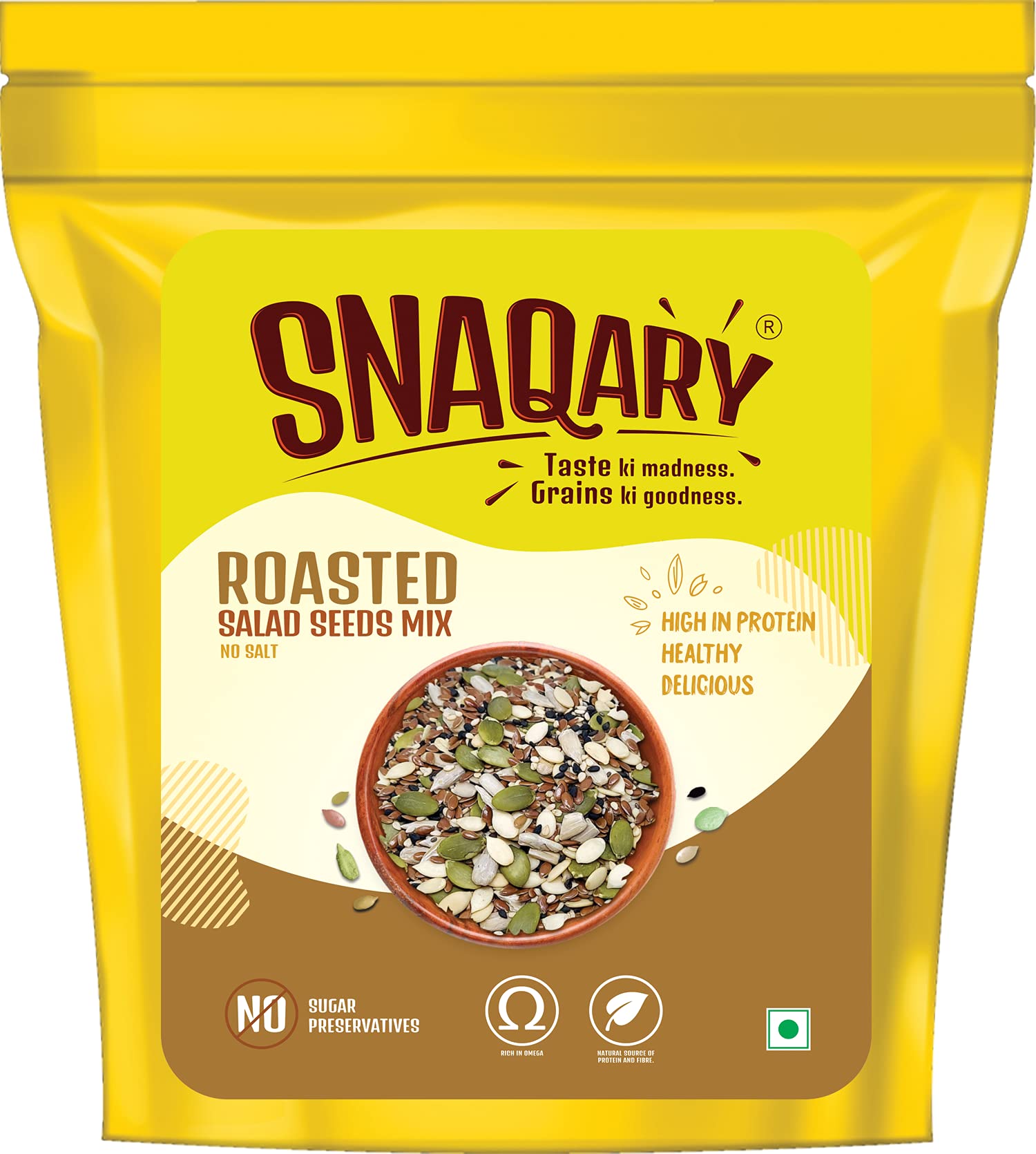 Premium Snaqary Antioxidant Super Seeds (240g) | Healthy Roasted Snacks for Immunity & Weight Loss | High Protein & Fiber Vegan Diet Food | 7-in-1 Salad & Smoothie Topper | Plant-Based, Gluten-Free | Perfect for Yoga, Hiking & Office Snacking