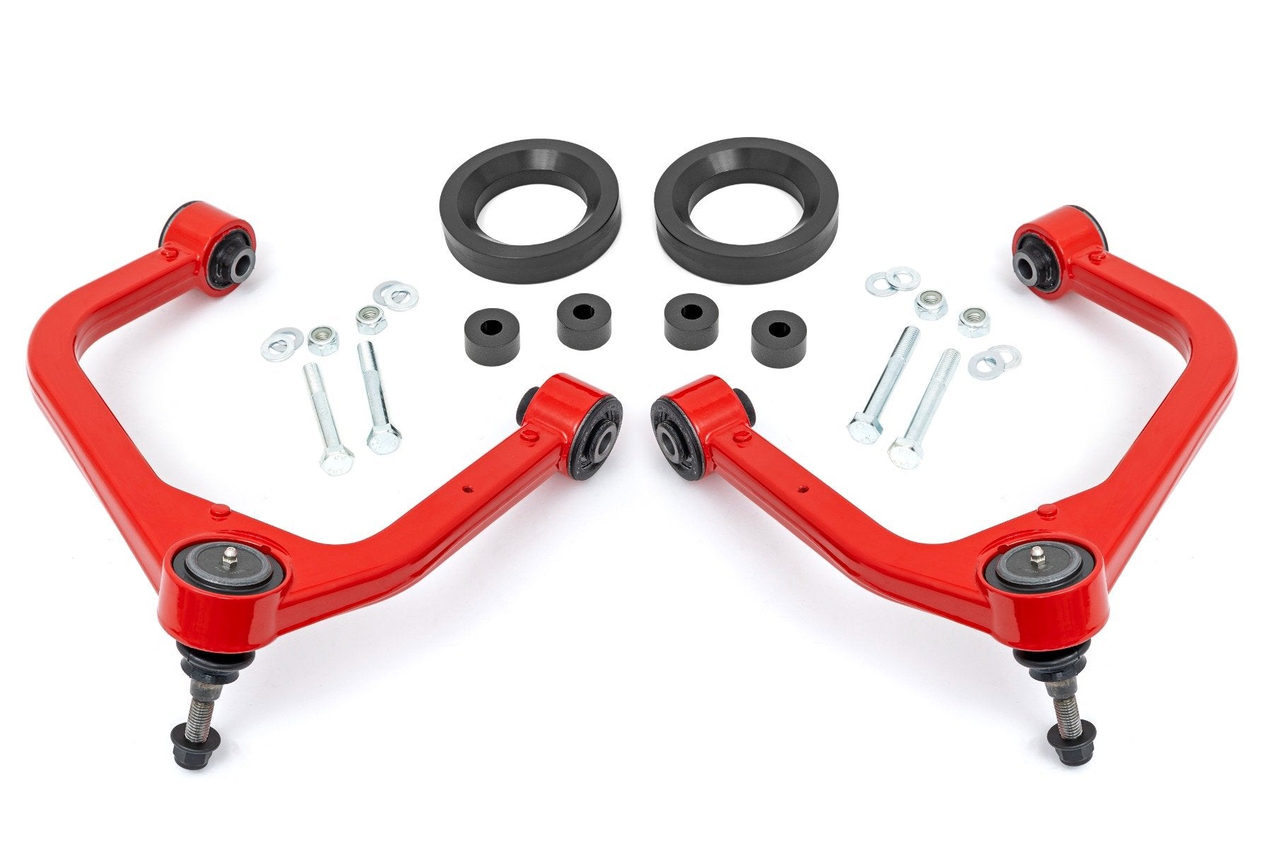 1.75 Inch Leveling Kit with Forged Red Upper Control Arms (UCA) for GMC Sierra 1500 (2019-2025 & Classic) - AT4 Compatible | Heavy-Duty Suspension Lift | Off-Road & Towing Upgrade