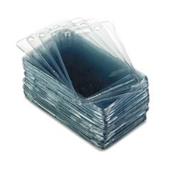 6 Pack AVT75451 Vertical Proximity ID Badge Holders - 2 3/8