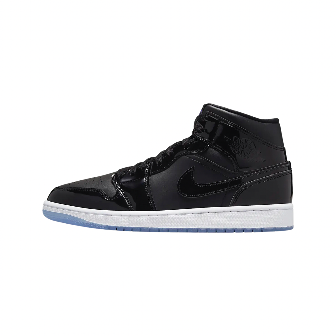 Air Jordan 1 Mid SE Basketball Shoes - Space Jam Black/Dark Concord/White - Men's High-Top Sneakers for Casual Wear & Street Fashion