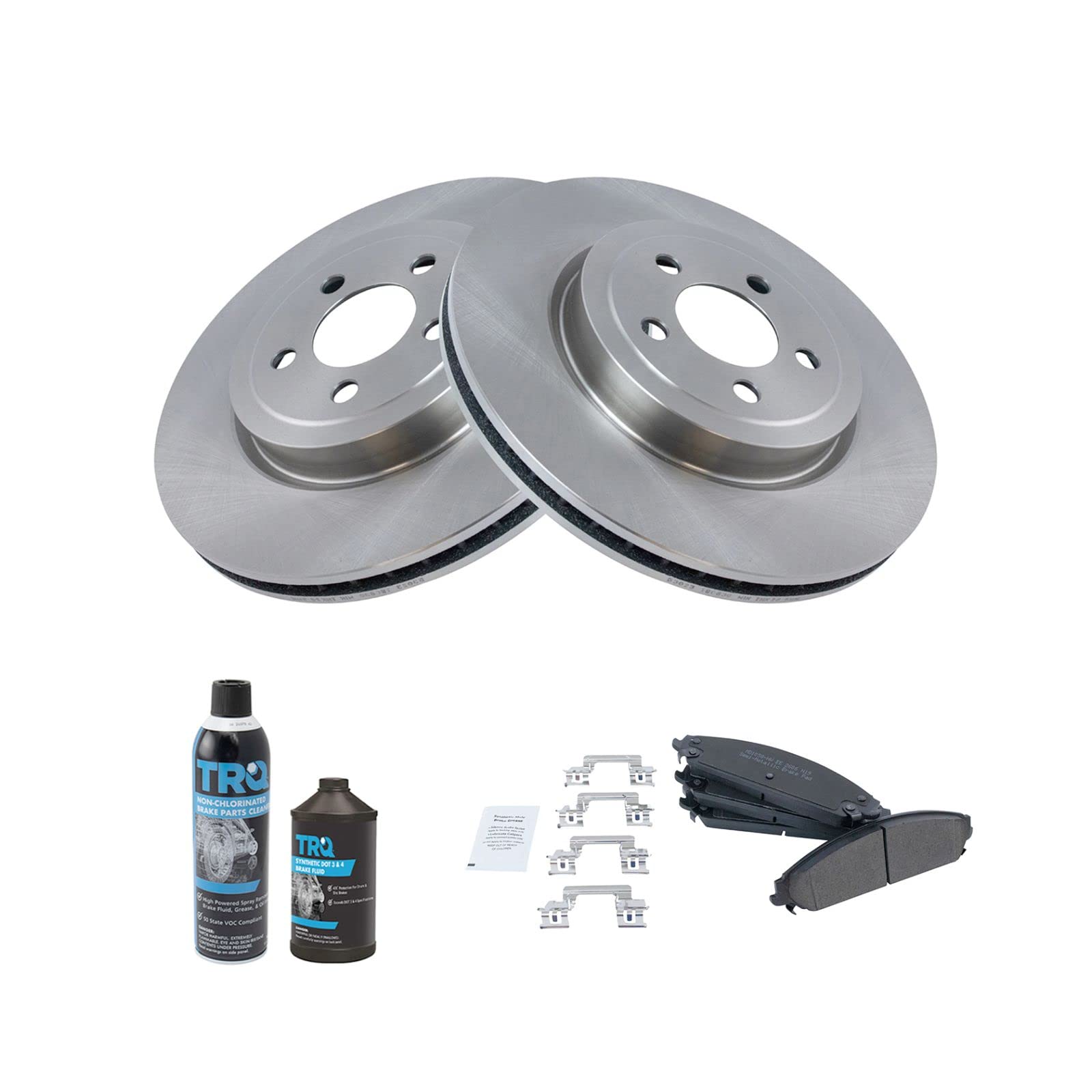 High-Performance Ceramic Front Brake Pad & Rotor Kit - Compatible with Chrysler 300 (2005-2019), Dodge Challenger (2009-2019), Charger (2006-2019), Magnum (2005-2008) - Smooth Stopping Power for Daily Commute & Highway Driving