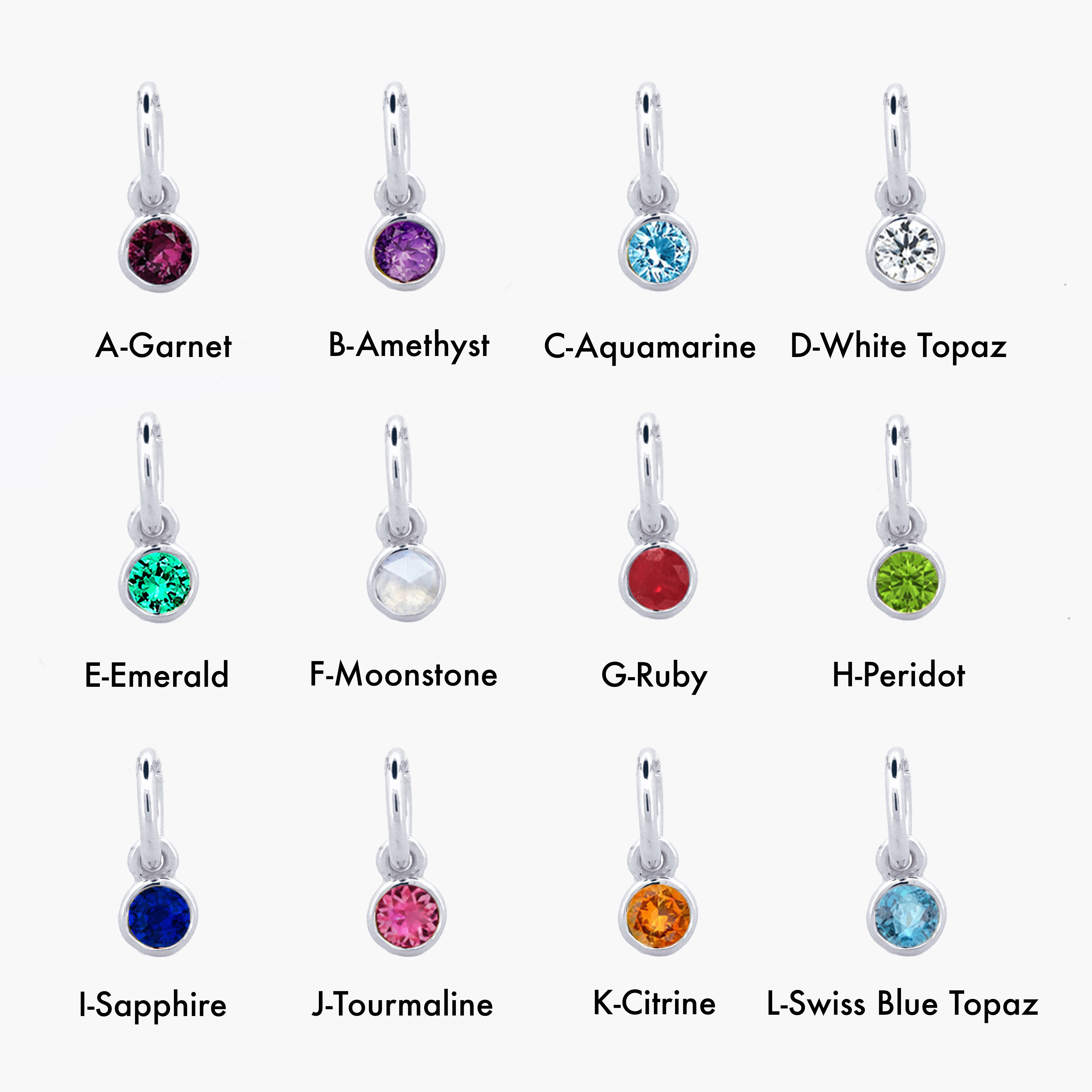 Amare Wear Celebration Bezel Set Birthstone Charms - Personalized Jewelry for Women, Mothers Day Gifts, Anniversary Presents - Perfect for Special Occasions & Everyday Wear
