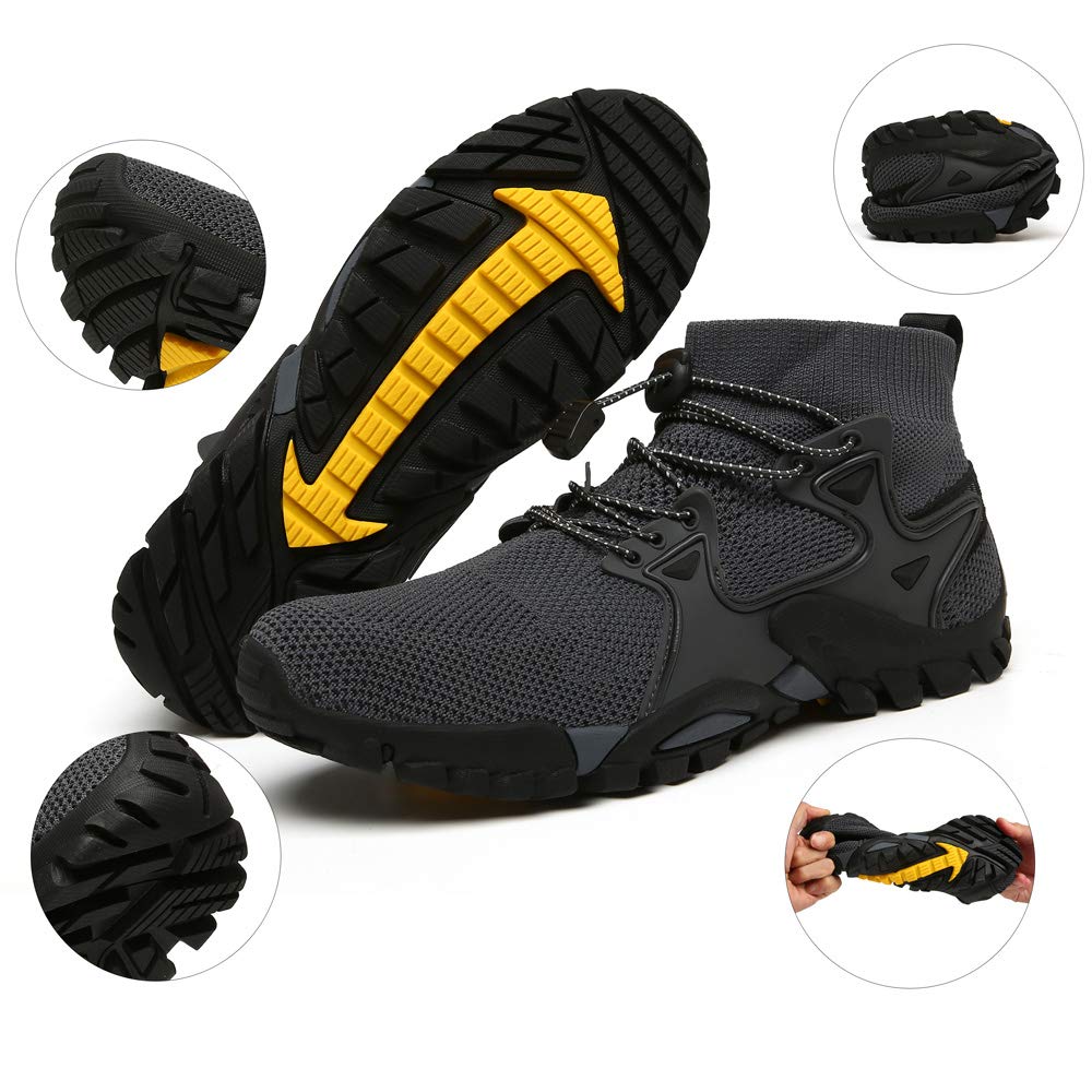 **Men's & Women's Hiking Shoes - Lightweight Trail Running & Trekking Shoes for Outdoor Sports, Walking, Jogging - Slip-Resistant Barefoot Sneakers for Travel & Fitness (Perfect for Hiking, Camping & Adventure)**