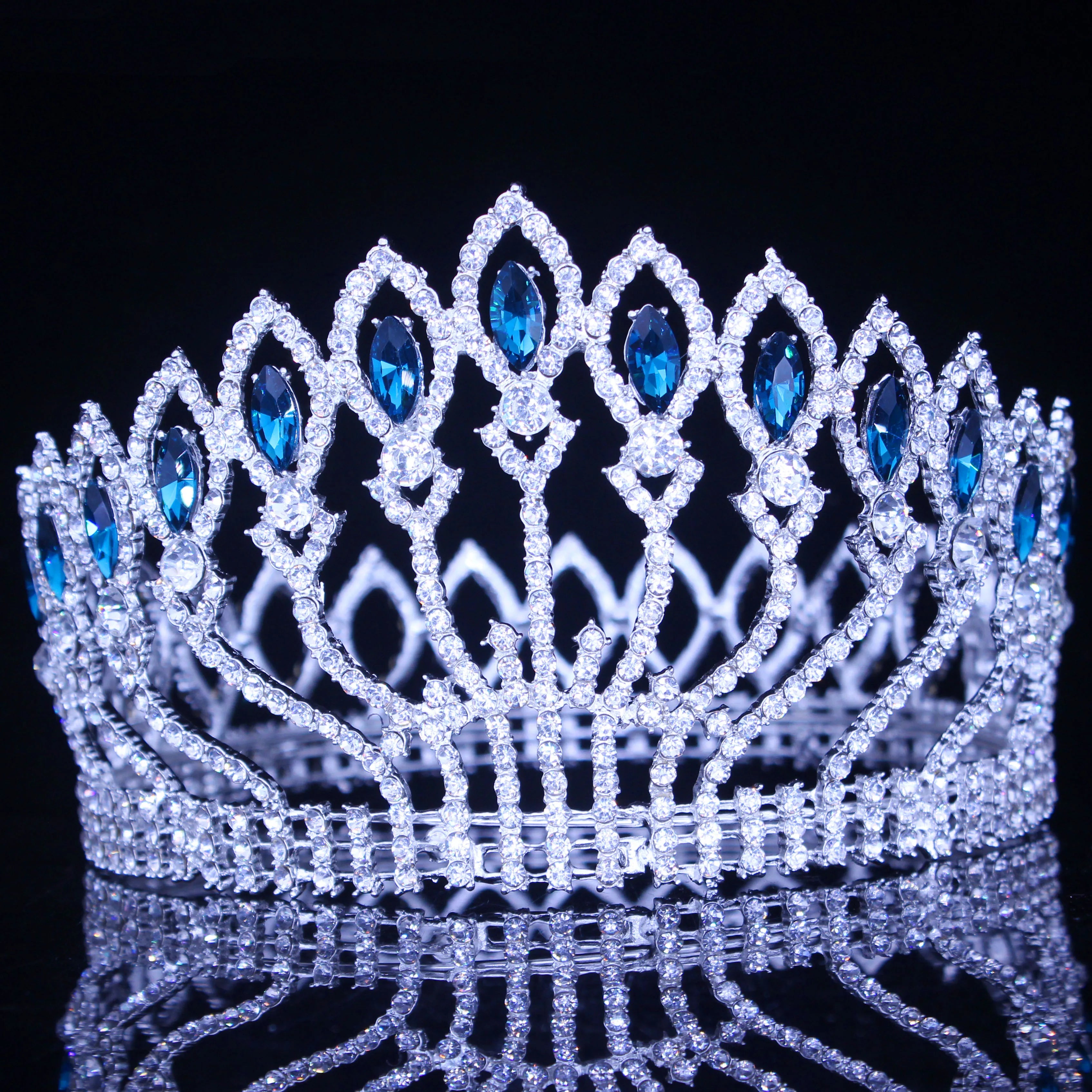 Crystal Queen Wedding Tiara Crown - Baroque Bridal Headpiece for Women | Elegant Bride Hair Jewelry Accessories for Weddings, Pageants & Special Occasions