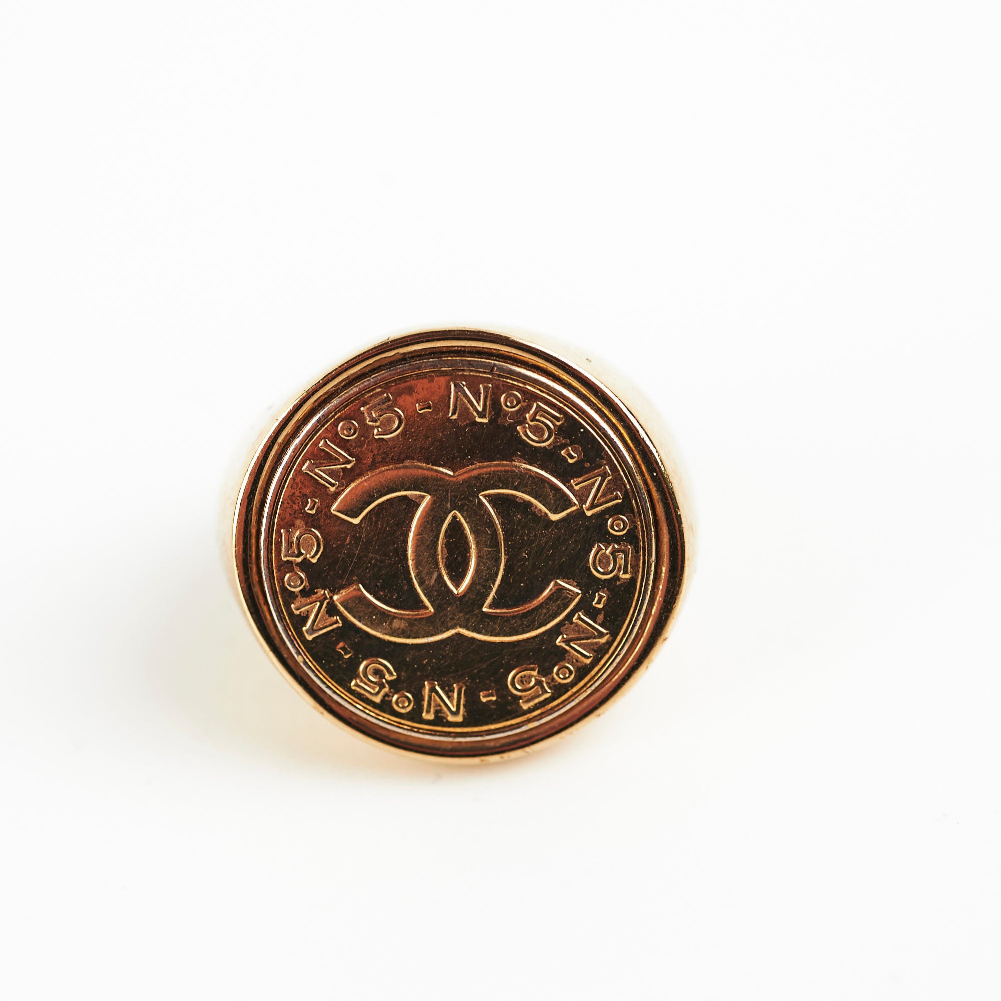 Chanel Gold Plated Fashion Ring for Women - Elegant Costume Jewelry for Parties, Weddings & Special Occasions