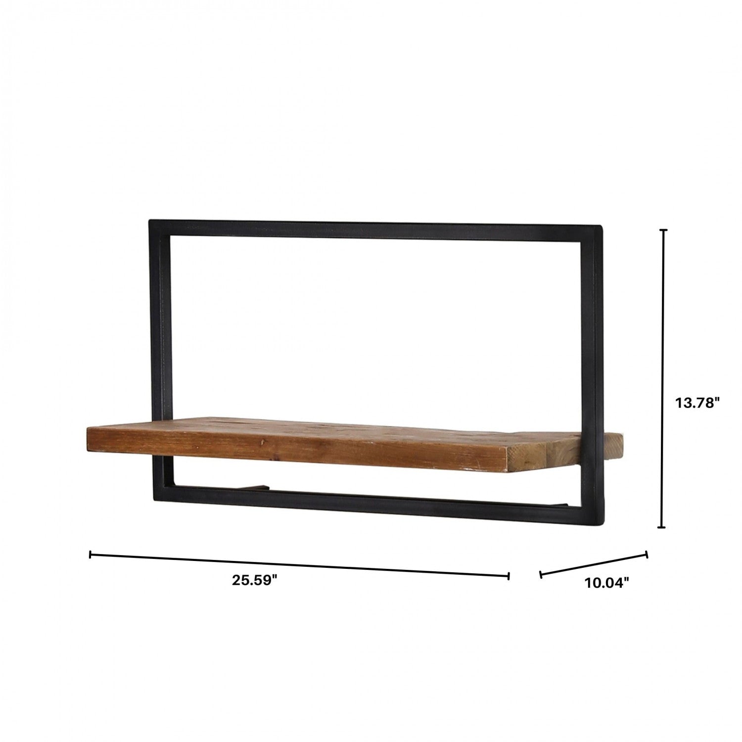 Bayan Metal Frame Wall Box - Teak Wood Storage Organizer for Home & Office Decor | Perfect for Shelves, Entryway, and Living Room