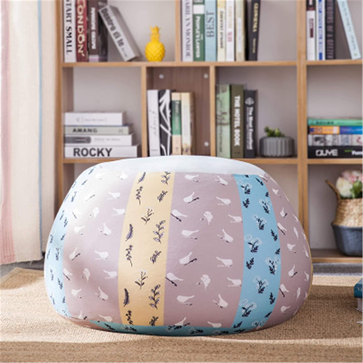 Ultra Soft Inflatable Toddler Bean Bag Chair - 66x40cm Multicolor Fluffy Kids Sofa for Living Room, Nursery & Outdoor Lounging | Perfect for Playtime, Relaxation & Movie Nights