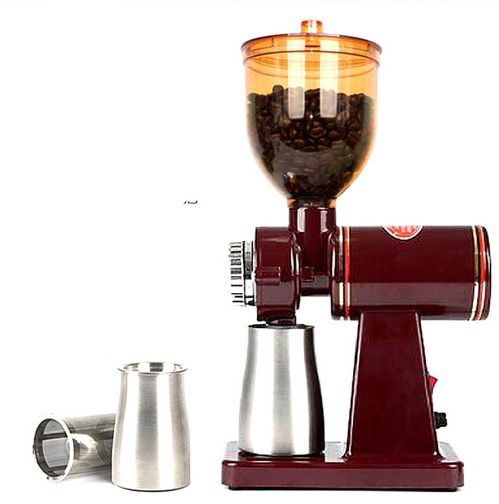 TOPCHANCES 100W Electric Burr Coffee Grinder - Automatic Coffee Bean Mill for Espresso, French Press & Drip Coffee - Fine to Coarse Grind Settings - 110V (Upgrade Red) - Perfect for Home, Office & Coffee Shops
