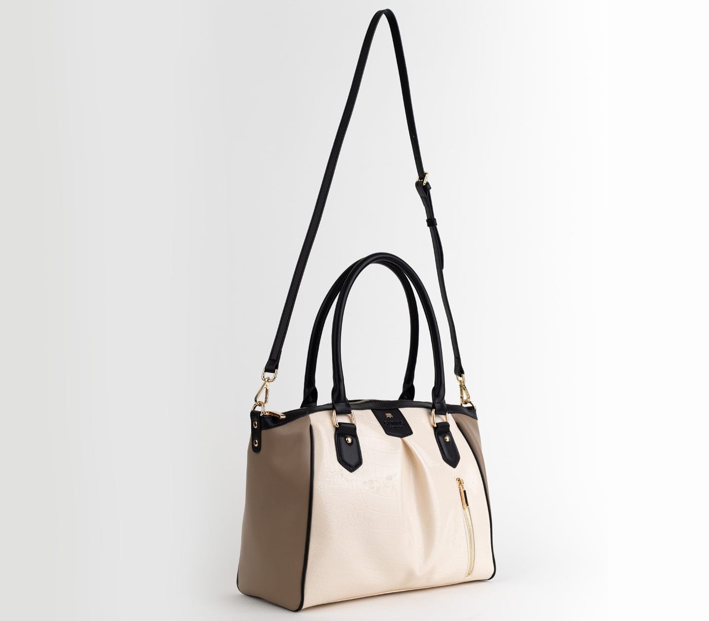 Madison Vegan Leather Handbag for Women - Stylish Beige Trio Crossbody Purse | Perfect for Work, Travel & Everyday Use