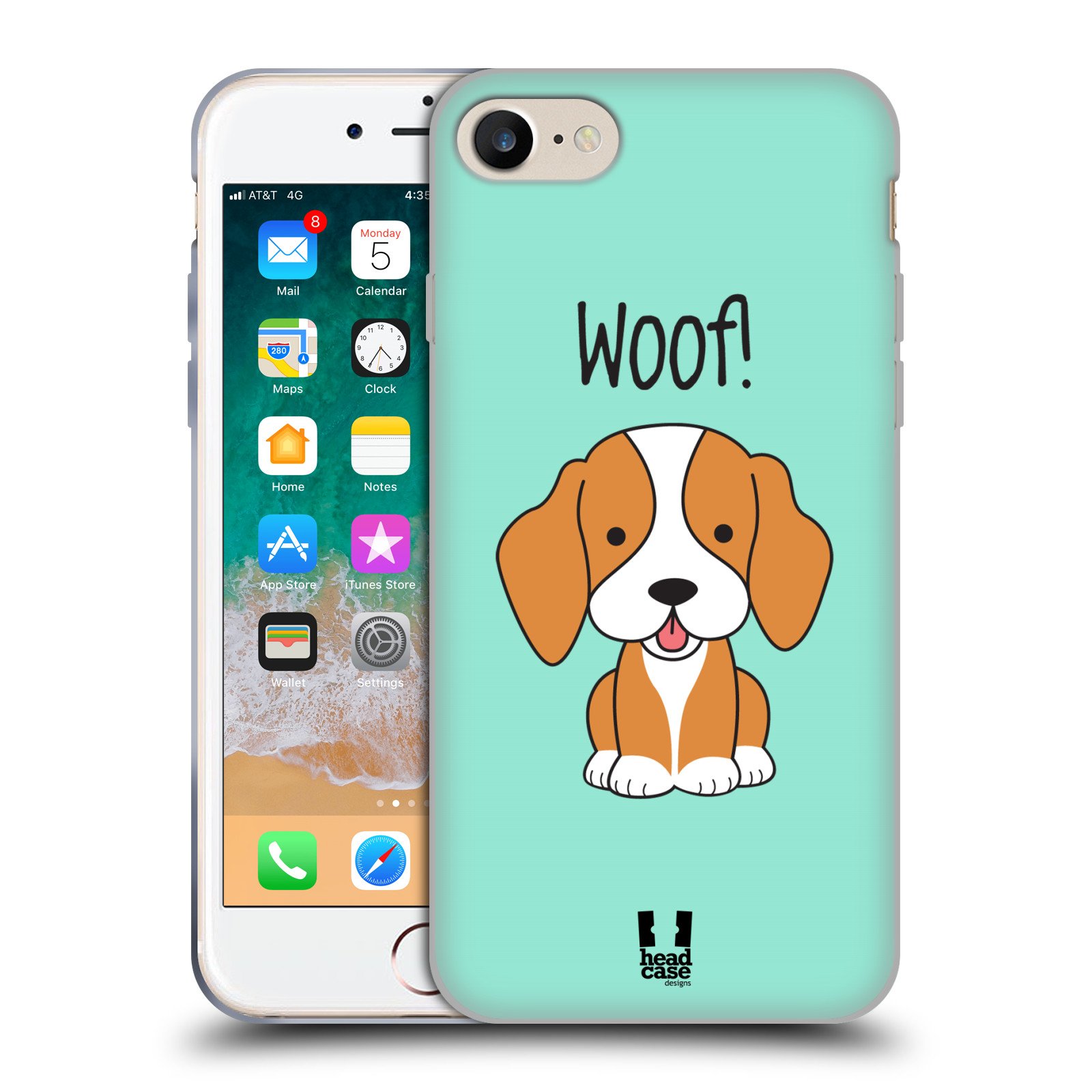 Beagle Happy Puppies Soft Gel Phone Case for Apple iPhone 7/8/SE (2020 & 2022) - Cute Puppy Design Protective Cover | Perfect for Dog Lovers & Everyday Use