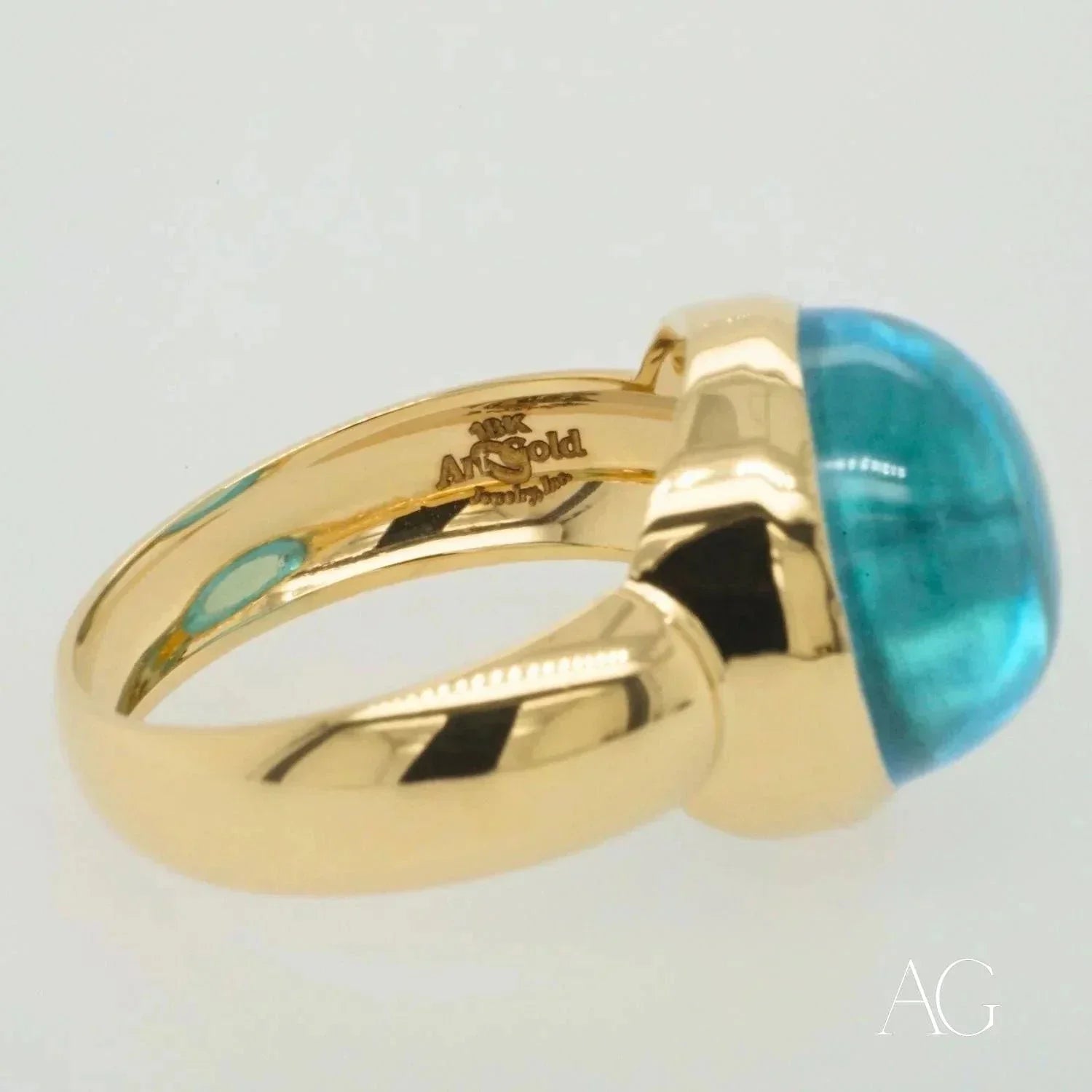 Stunning Cabochon Blue Topaz Ring for Women – Elegant & Serene Jewelry for Everyday Wear, Gifts & Special Occasions