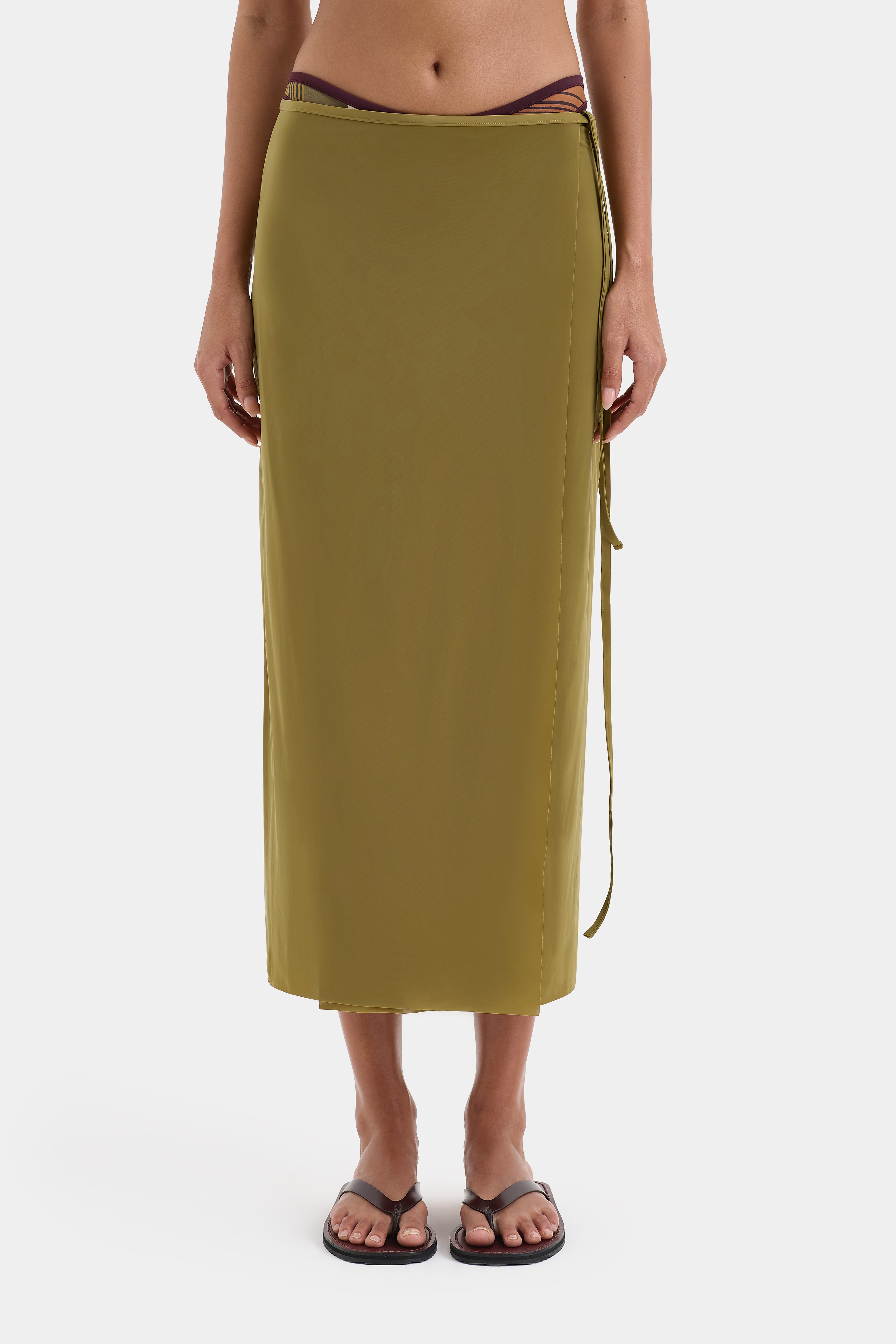 Cascina Wrap Skirt for Women - Stylish High Waist Flowy Skirt with Side Slits | Perfect for Summer, Beach, Office & Casual Outfits