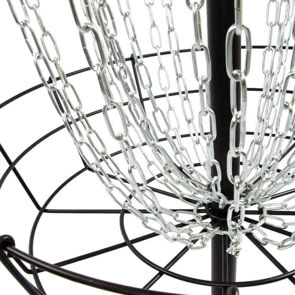 MVP Disc Sports Black Hole Practice 24-Chain Portable Disc Golf Basket Target - Professional Disc Golf Training Equipment for Backyard, Park & Tournament Practice