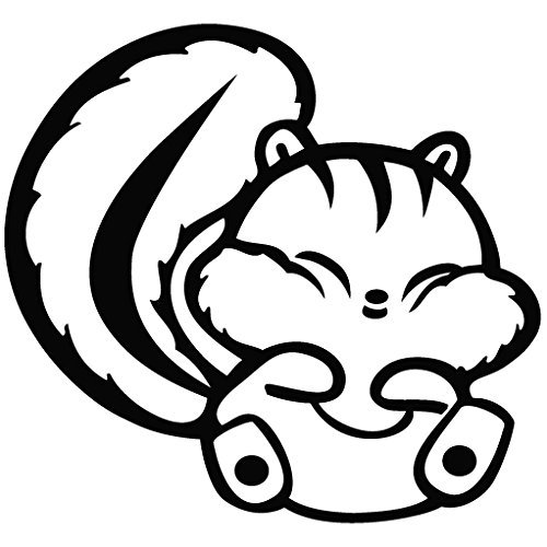 Funny Squirrel Smile Cartoon Vinyl Decal Stickers - Waterproof Car, Wall, Laptop, Phone Decoration - Perfect for Kids Rooms, Office Decor & Personalizing Devices