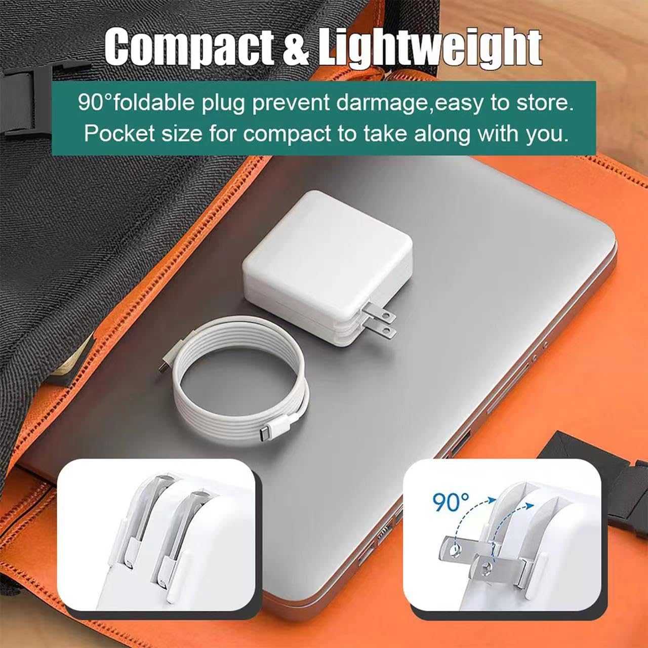 140W GaN Fast Charger for MacBook Pro 16/15/14/13 Inch, MacBook Air 13 Inch, iPad Pro & USB-C Devices - Compact Replacement Power Adapter for Travel, Office & Home Use
