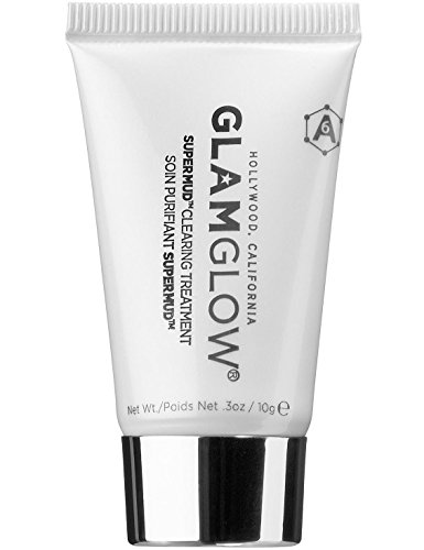 GLAMGLOW Supermud Clearing Treatment - Travel Size 10g | Deep Pore Cleansing Mask for Acne & Blackheads | Perfect for Travel & On-the-Go Skincare