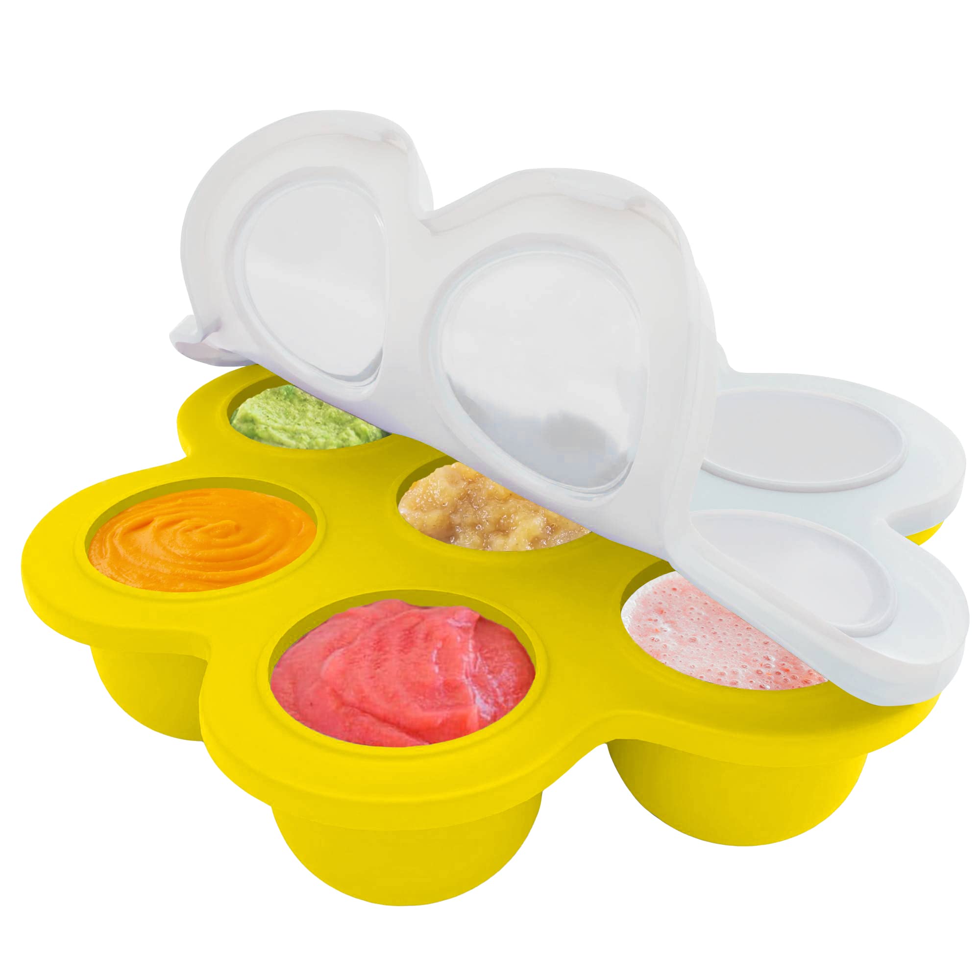 Satiety Silicone Baby Food Freezer Tray - BPA-Free Storage Container for Homemade Purees, Breast Milk & Vegetables | Microwave & Dishwasher Safe | Perfect for Meal Prep, Travel & Daycare Use