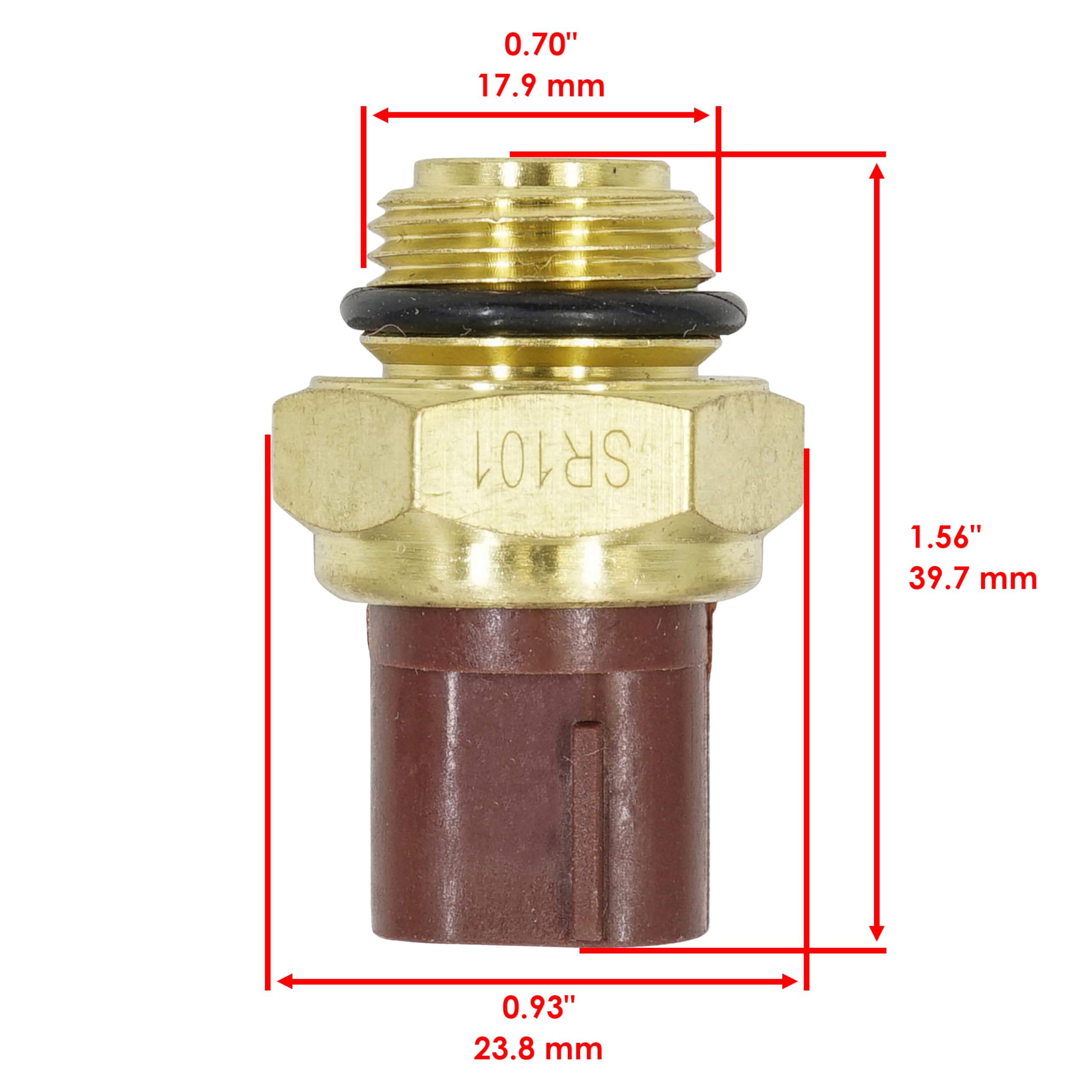 Caltric Heat Sensor Switch Compatible with Suzuki Quadmaster 500 LT-A500F 2000-2001 - Thermal Temperature Sensor for ATV Engine Protection & Performance Enhancement