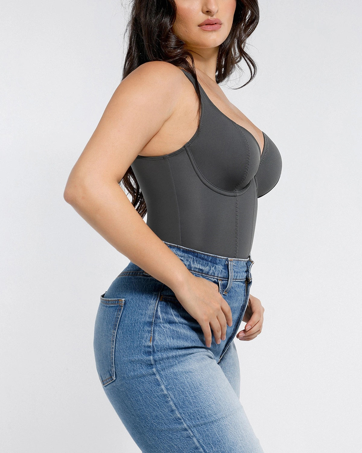 AirSlim® Chic Scoop Neck Thong Bodysuit for Women - Sexy Lingerie Bodysuit with Comfortable Fit - Perfect for Date Night, Boudoir & Everyday Wear