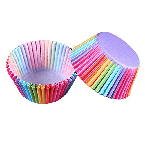 100 PCS Cupcake Liners - Baking Cups & Muffin Cases for Cupcakes, Cakes, Egg Tarts - Disposable Paper Baking Decorating Tools - Perfect for Birthday Parties, Baby Showers & Holiday Baking