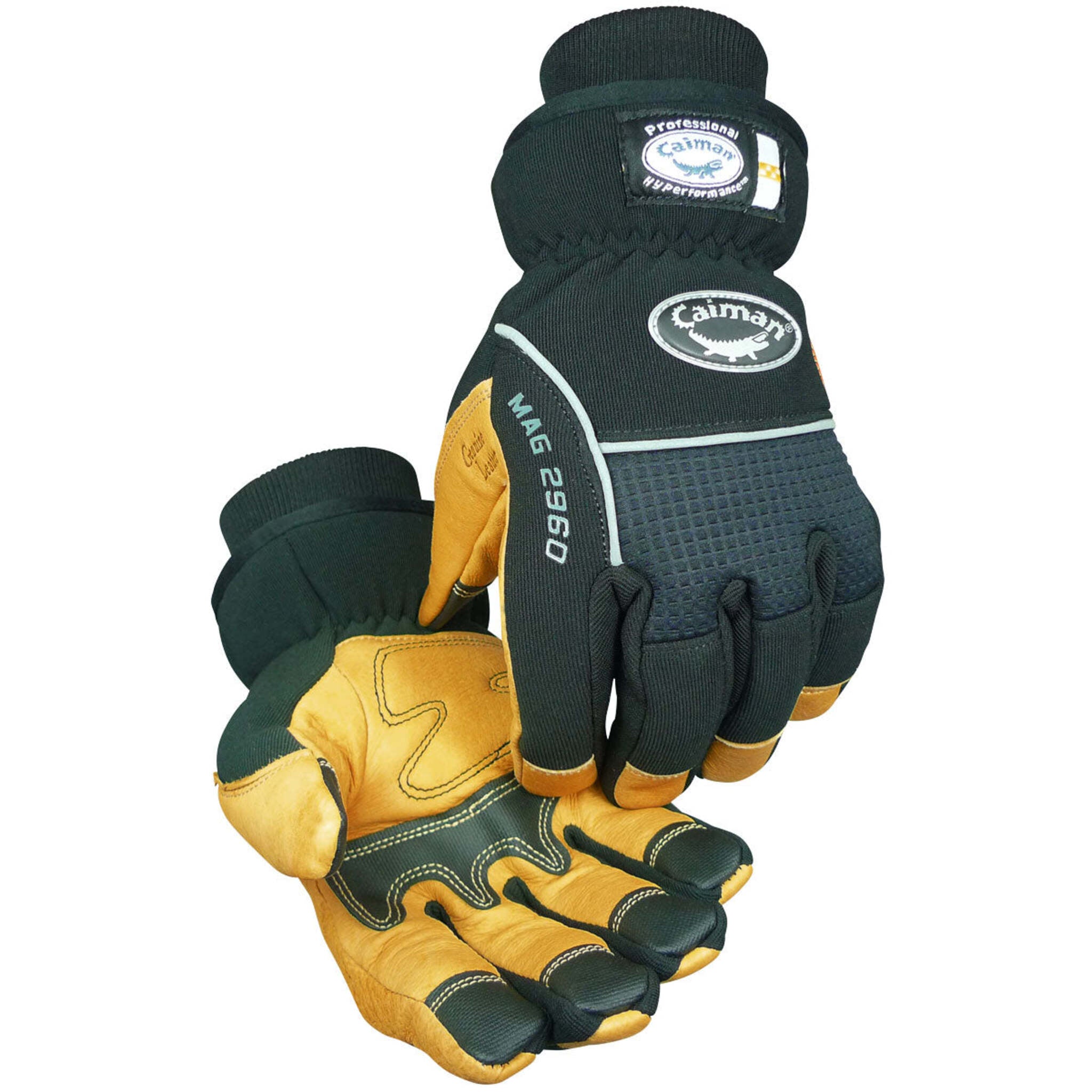 Heatrac Insulated Caiman 296 MAG Pig Grain Waterproof Winter Work Gloves - Durable, Flexible & Warm for Construction, Outdoor & Cold Weather Use - Ideal for Snow Removal, Farming & Heavy Duty Jobs