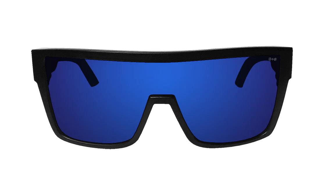Buzz Bomb Blue Mirror Z87+ Safety Glasses - ANSI Z87.1 Certified for Impact Protection - UV Protection, Anti-Fog, Scratch Resistant - Perfect for Construction, Woodworking, Shooting & Outdoor Activities