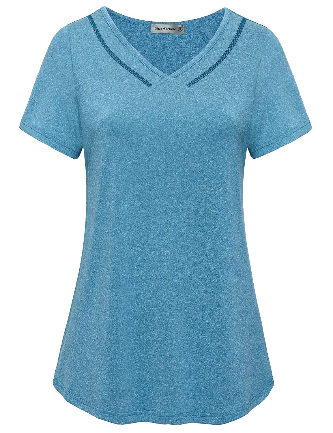 MISS FORTUNE Women's Fast Dry Yoga Tops - Breathable Workout Shirts for Yoga, Gym & Running - Moisture Wicking Activewear for Fitness & Training