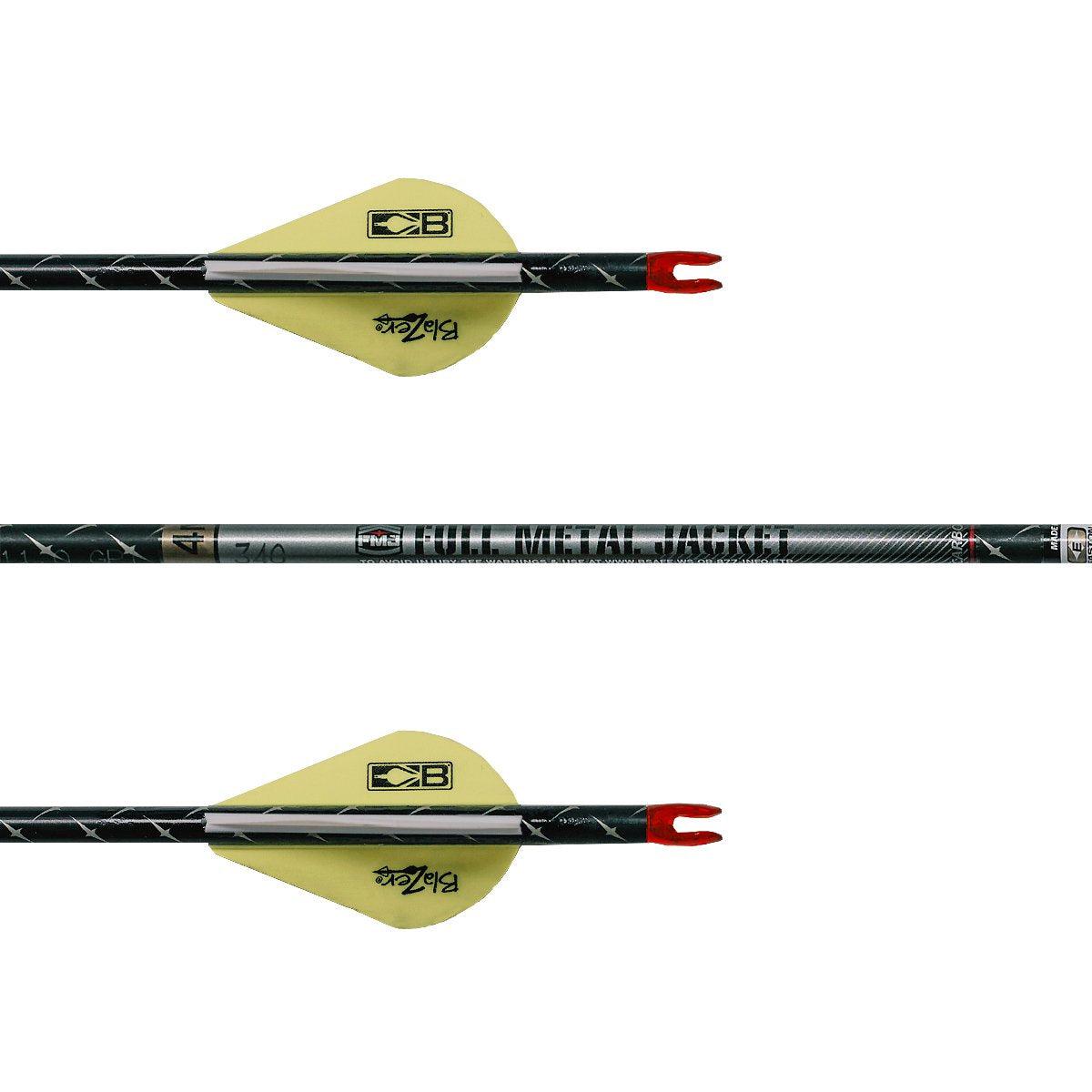 Easton FMJ 4mm Match Grade Arrows - Carbon Core Aluminum Outer (Fletched with Vanes) for Target Shooting & Hunting | Perfect for Outdoor Sports, Archery Competitions & Bow Practice