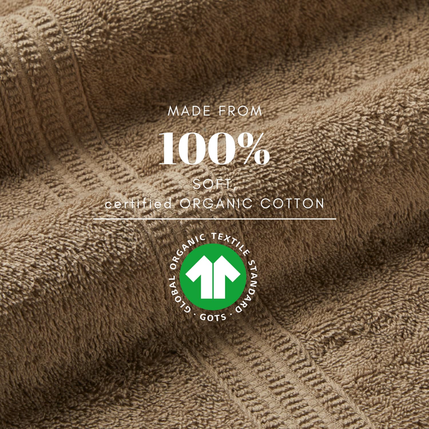 HOMELOVER 6-Piece Organic Cotton Towel Set - 2 Bath Towels & 4 Hand Towels - 500 GSM Luxury Hotel & Spa Quality - Super Soft, Quick-Drying, Highly Absorbent Bathroom Essentials (Cone Brown) - Perfect for Home, Guest Bathroom, and Spa Relaxation