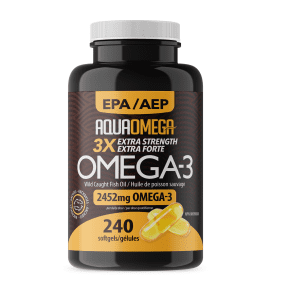Premium AquaOmega Omega-3 Fish Oil Supplement - 2452mg Daily Dose, 240 Softgels for Heart & Brain Health - Supports Joint Function & Healthy Lifestyle