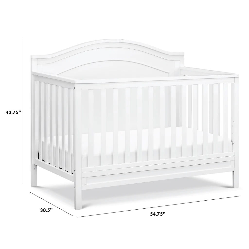 Charlie 4-in-1 Convertible Baby Crib - Toddler Bed, Daybed & Full-Size Bed Frame - Safe & Stylish Nursery Furniture for Boys & Girls - Perfect for Newborns to Teens Bedroom Decor