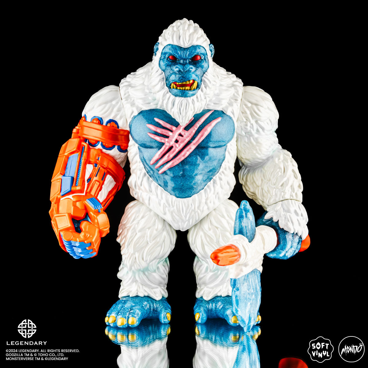 Godzilla x Kong: The New Empire Kong Soft Vinyl Figure - Primal Frost Variant Collectible Toy for Movie Fans & Pop Culture Enthusiasts | Perfect for Display, Gifts, and Anime Collections