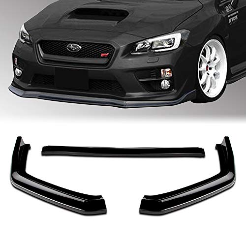 3PCS Front Bumper Lip Spoiler + 6PCS Side Skirt Extensions for 2015-2021 Subaru WRX STI | Universal 86