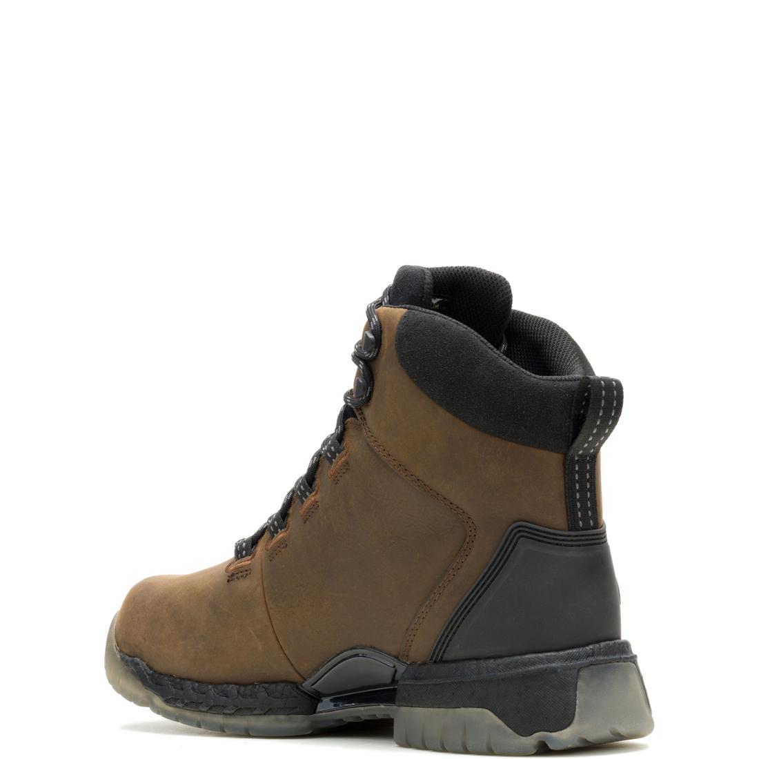 Rush Max I-90 Waterproof Soft Toe Work Boots - Dark Brown - Comfortable & Durable Safety Shoes for Construction, Landscaping & Outdoor Work