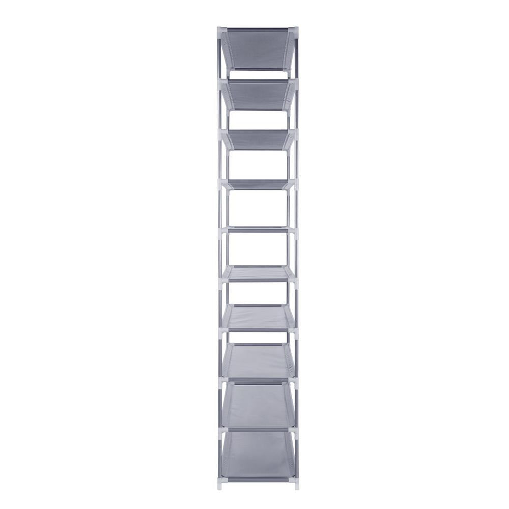 10-Tier Stackable Shoe Rack Organizer - Space Saving Shoe Storage for Closet, Entryway & Bedroom - Heavy Duty Plastic Shoe Shelf for Men, Women & Kids Shoes