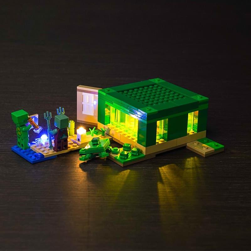 LEGO Minecraft The Turtle Beach House 21254 Light Kit - LED Building Blocks Lighting Set for LEGO Sets - Perfect for Night Display & Gaming Room Decor