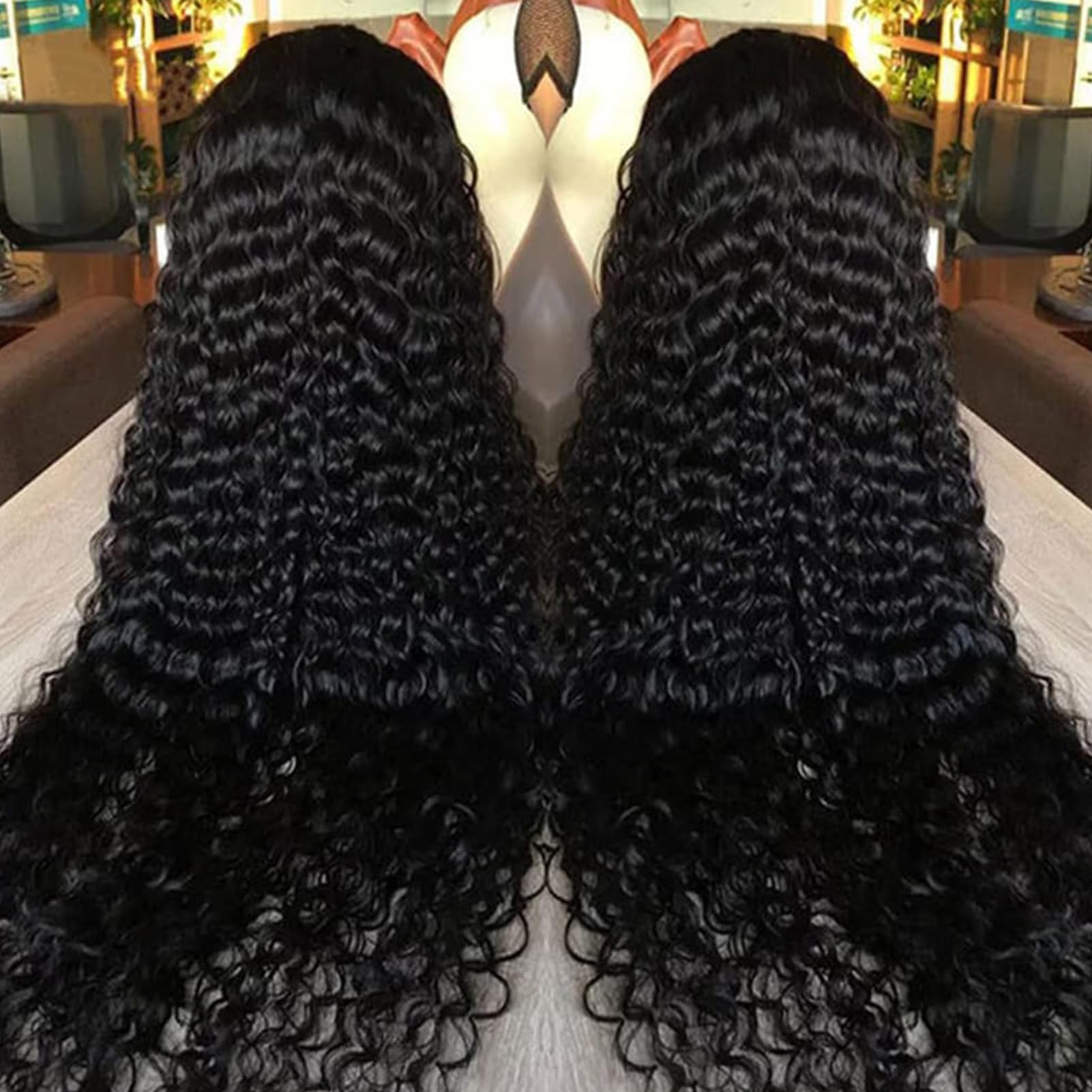 30 Inch Deep Wave Lace Front Wigs Human Hair 200% Density 13x6 HD Transparent Lace - Pre Plucked Bleached Knots Glueless Wigs for Women - Perfect for Cosplay, Daily Wear, and Special Occasions