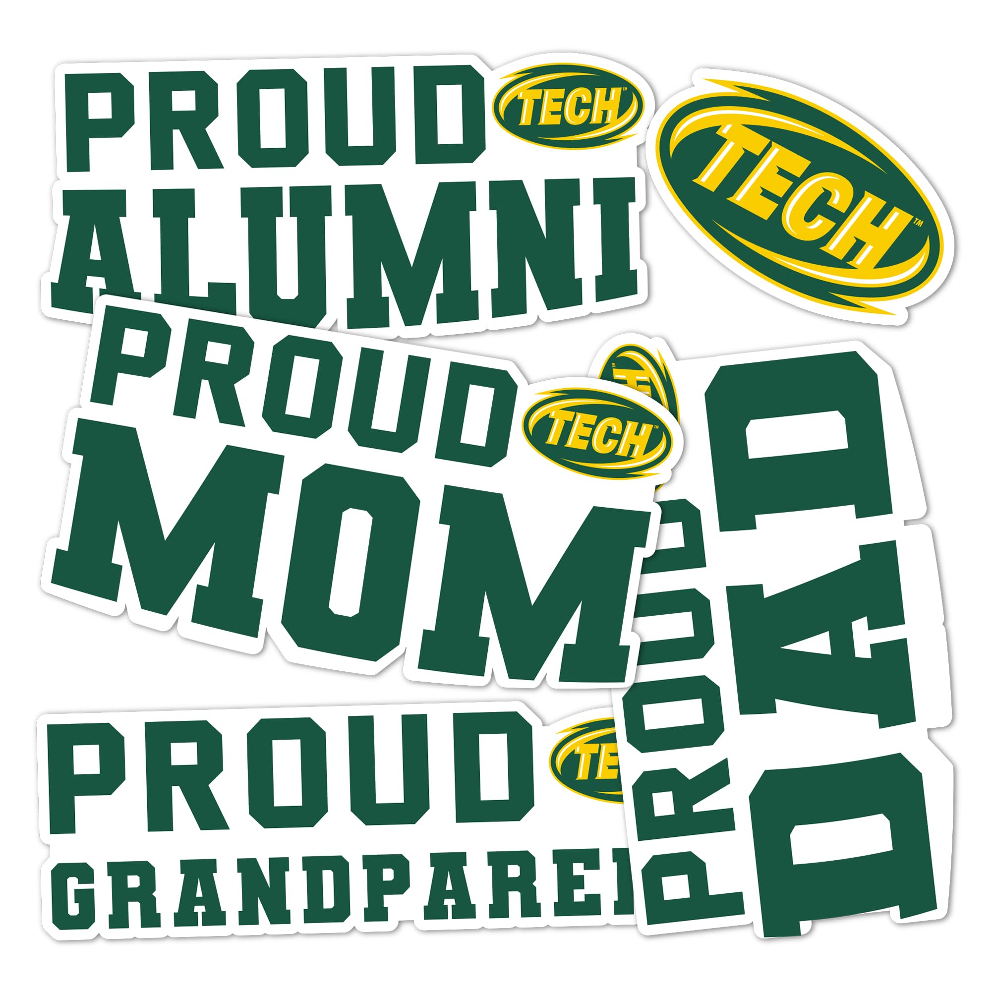 Desert Cactus Arkansas Tech University Sticker Set - Wonder Boys & Golden Suns Vinyl Decals for Laptop, Water Bottle, Car & Scrapbooking (Family Full Sheet) - Perfect for College Pride, DIY Crafts & Gift Giving