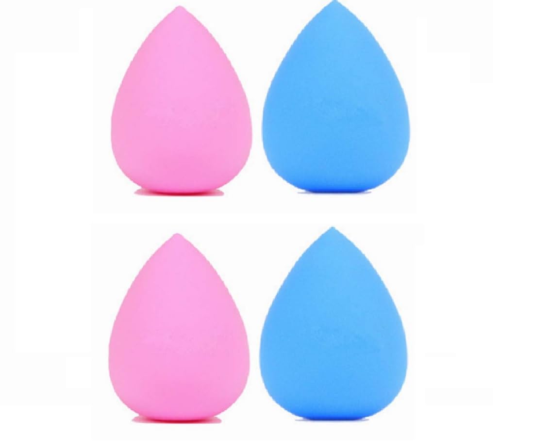4 Pcs Makeup Sponge Blender Set - Multi-Shape Beauty Blenders for Dry & Wet Application, Foundation & Concealer Blending, Flawless Makeup Finish - Perfect for Everyday Makeup, Travel & Professional Use