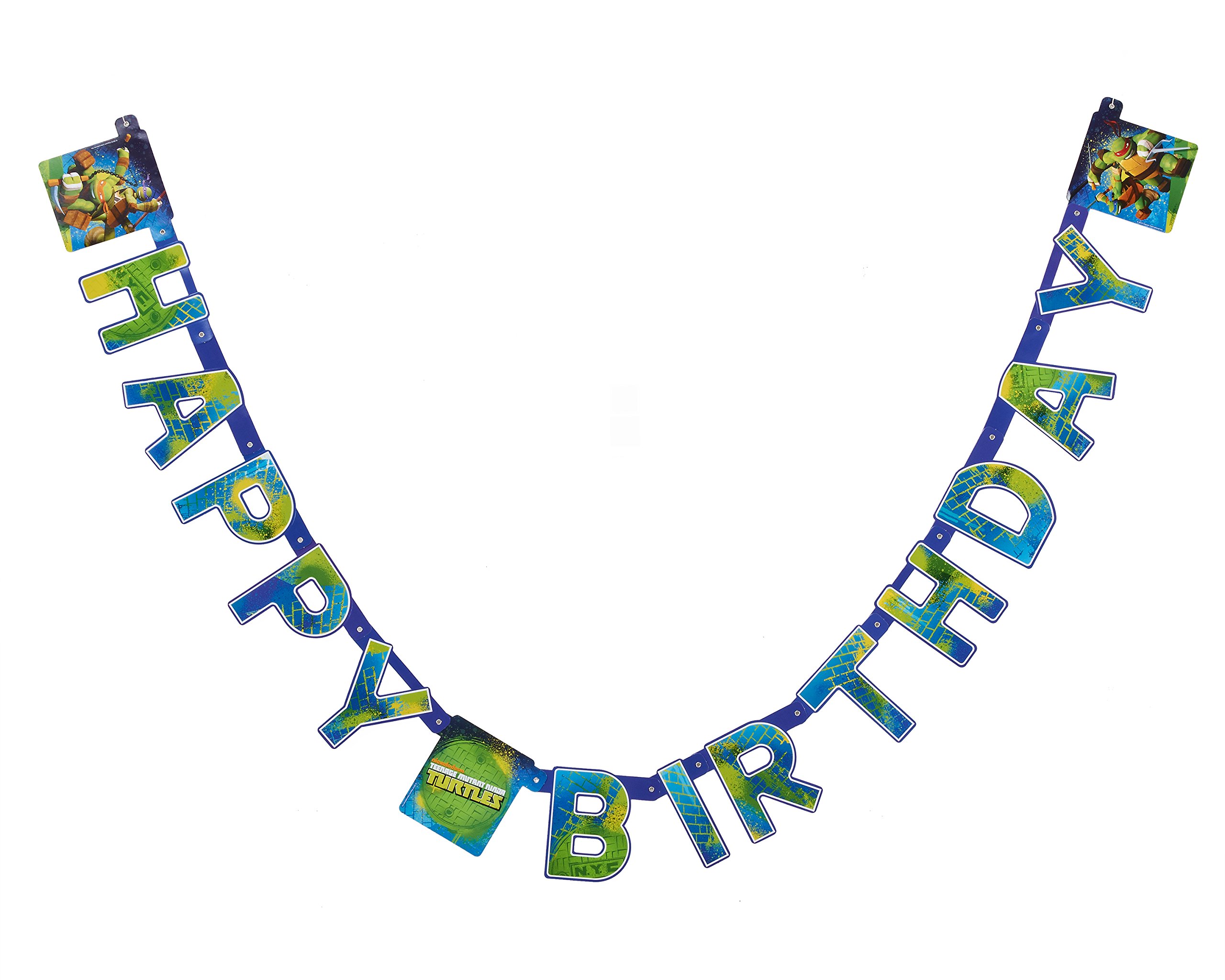 Teenage Mutant Ninja Turtles Birthday Party Banner - TMNT Themed Party Decorations for Kids Birthday Celebrations, Baby Showers & Special Events