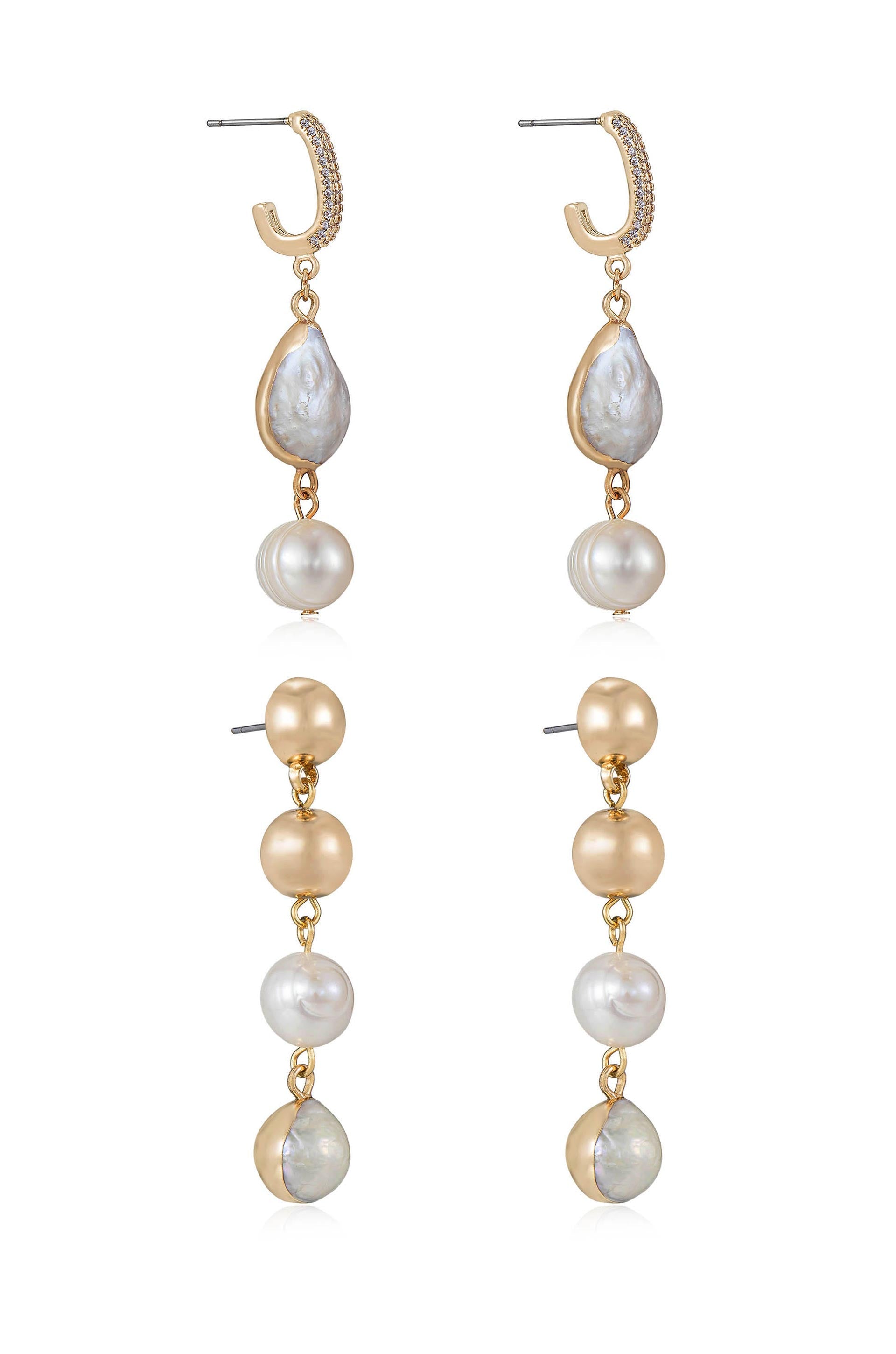 Elegant Duchess Pearl Dangle Earrings for Women - Perfect for Weddings, Parties & Special Occasions