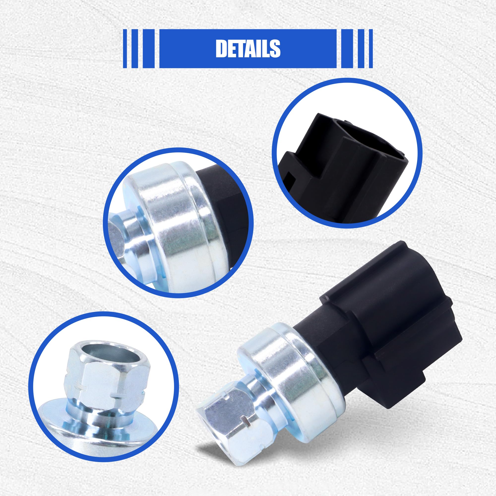 HiSport AC Pressure Sensor Switch - Replacement for 2002-2008 Dodge Ram & 2002-2004 Jeep Liberty - Fits Part Numbers 5073617AA 5072138AA 5072384AA - Perfect for AC System Repair & Maintenance