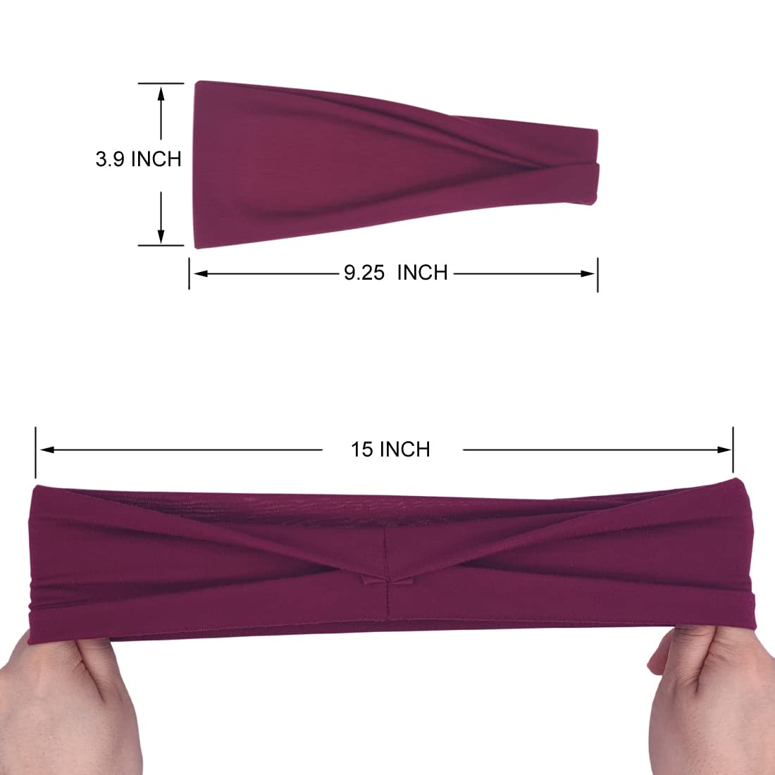 Women's Fashion Headbands - 6 Pack Wide Yoga Headbands for Workout, Sports & Hair Accessories - Perfect for Gym, Running, Yoga & Everyday Use