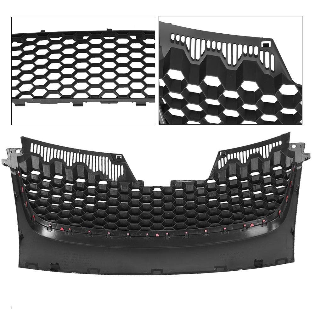 KIMISS Car Bumper Lower Grill Kit for Volkswagen Golf GTI MK5 & Jetta 5 (2006-2009) - 1PC Bumper Grill + 2PC Fog Light Grills + 1PC Lower Grill - Perfect for Car Upgrades & Replacement Parts