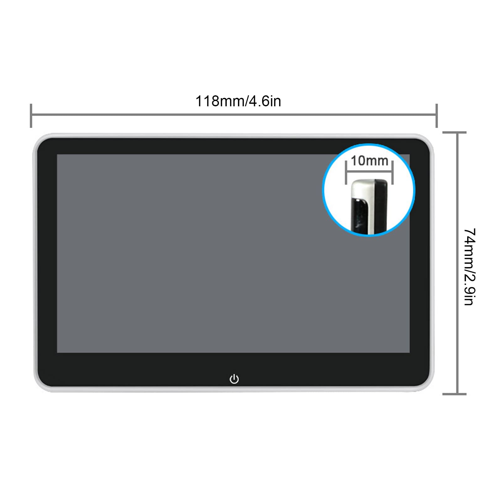 8 Inch IPS 1080P Touch Screen Headrest DVD Player - Car Headrest Monitor with MP5/CD Player for Rear Seat Entertainment System | Perfect for Kids Road Trips, Family Travel & In-Car Movie Watching
