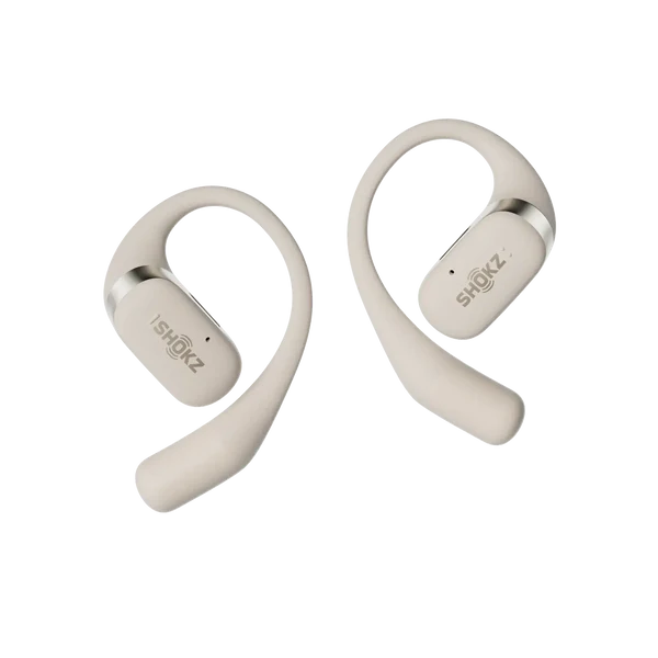 Openfit Beige Wireless Headphones - Bluetooth 5.0, 30H Playtime, Noise Cancelling for Gym, Running, Work & Travel