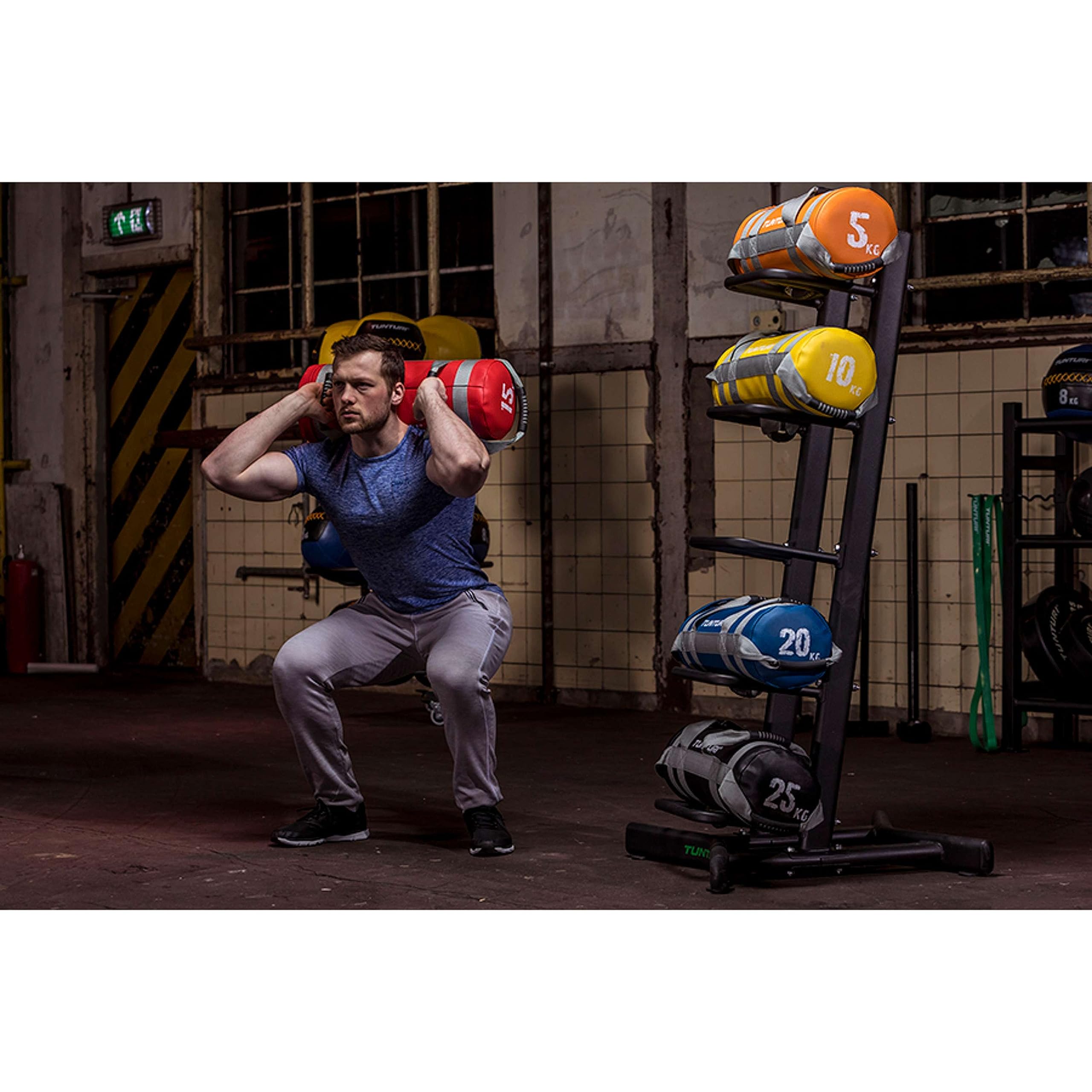 TUNTURI Adjustable Weight Sandbag for Functional Fitness Training - Perfect for Home Gym, CrossFit, Strength & Endurance Workouts