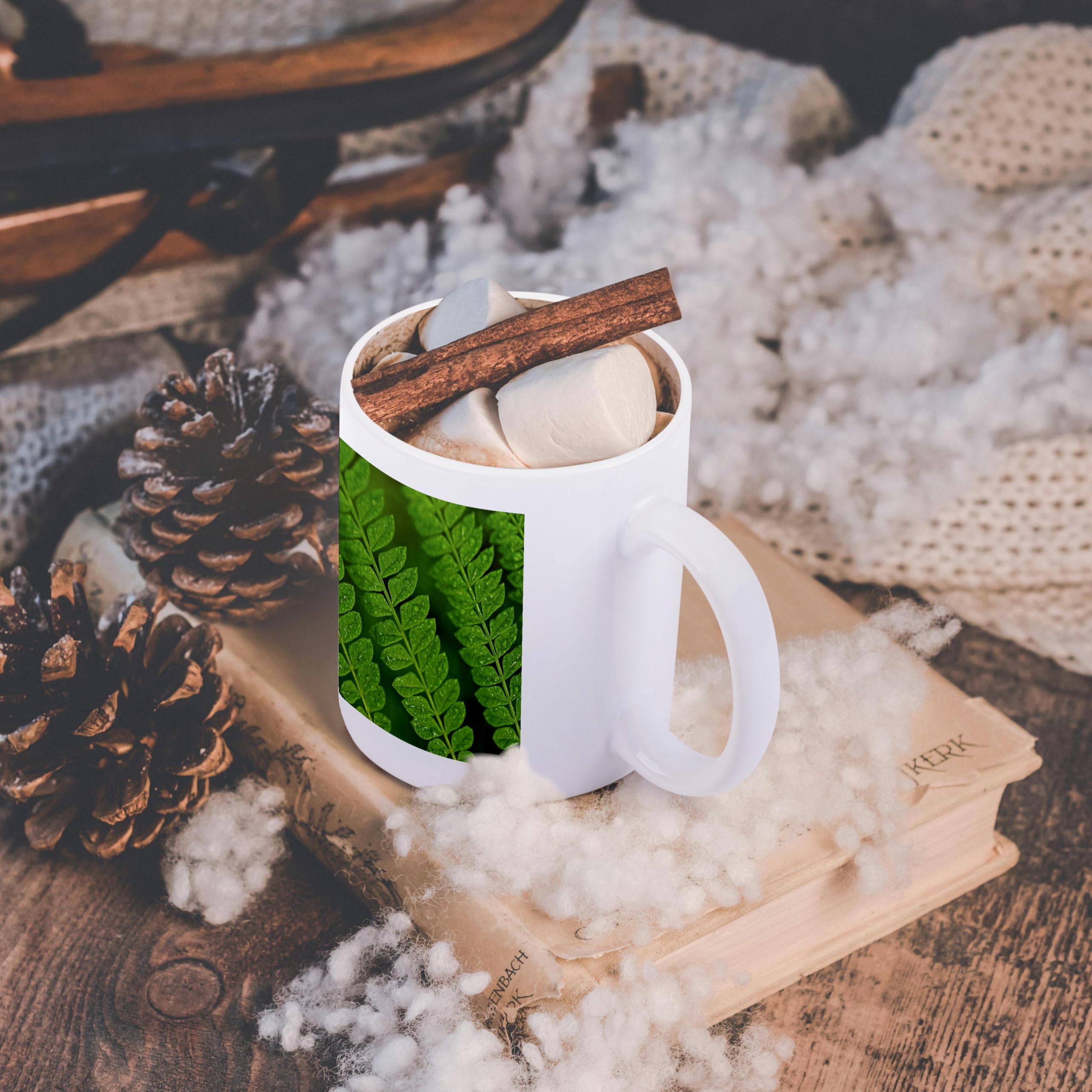 3D Rose Tropical Plants Ceramic Coffee Mug - 11 oz Insulated Travel Cup for Hot & Cold Drinks - Perfect for Home, Office, Camping & Gifts
