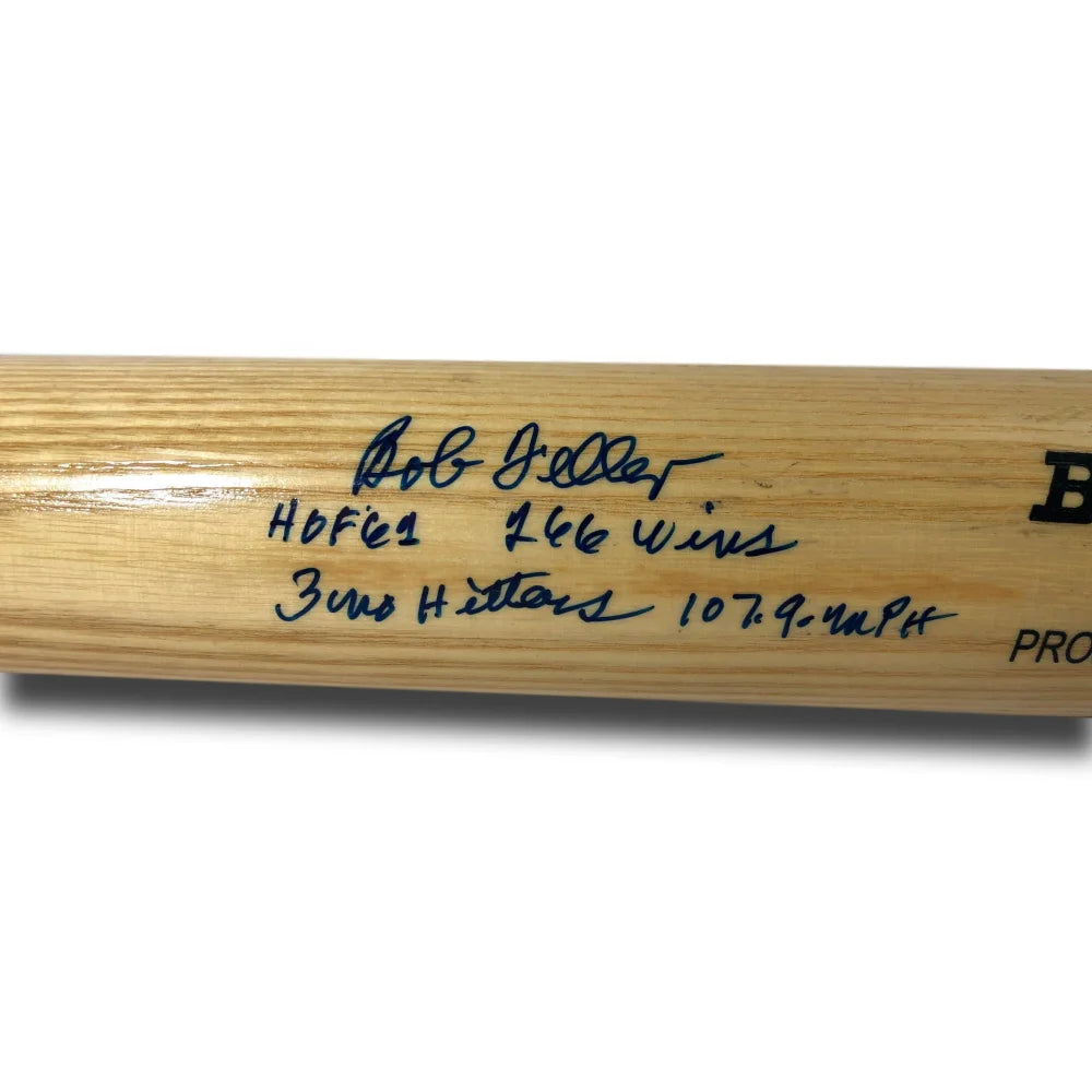 Bob Feller Autographed Rawlings Baseball Bat - Hand Signed with COA - Cleveland Indians Memorabilia - Perfect for Sports Collectors, Man Cave Decor, and Gift for Baseball Fans