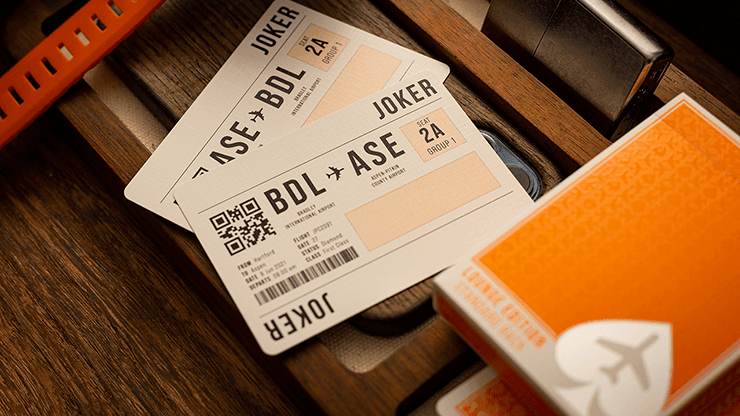 Jetsetter Playing Cards - Premium Orange Deck for Travel & Games | Perfect for Poker, Magic Tricks & Gifts